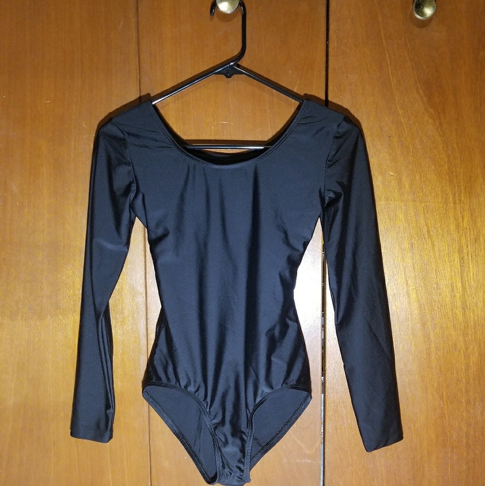 Black dance leotard